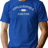 Applecrumble And Fish T-Shirt for Men & Women, T-Shirts Graphic Tee - Blue