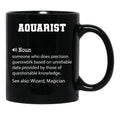Aquarist Definition Funny Aquarist Quote Cool Gift For Aquarist Lover Black Coffee Mug, Gift Coffee Mug - Black