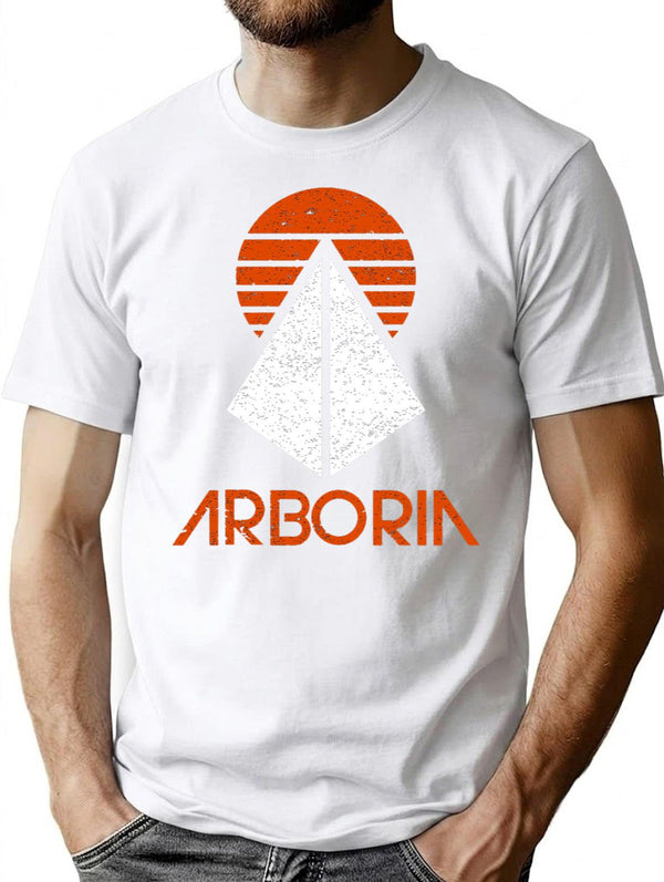 Arboria Institute (VintageDistressed) Classic Premium Heavyweight Cotton T-Shirt - White