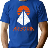 Arboria Institute (Vintagedistressed) T-Shirt for Men & Women, T-Shirts Graphic Tee - Blue