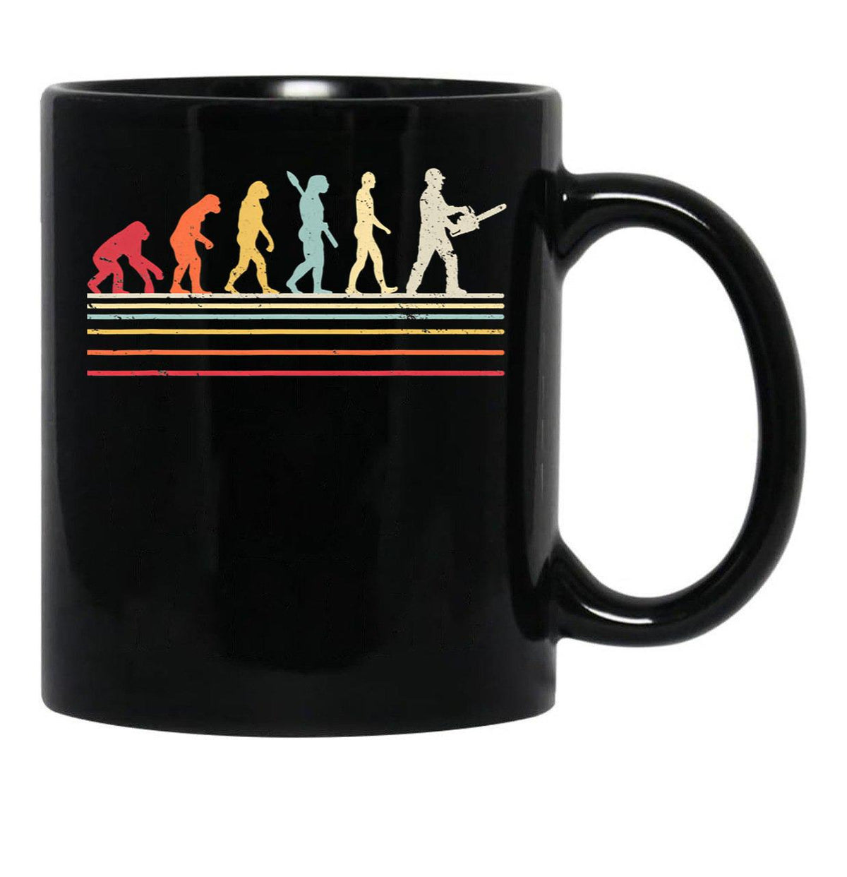 Arborist Chainsaw. Retro Style Tree Surgeon Black Coffee Mug, Gift Coffee Mug - Black