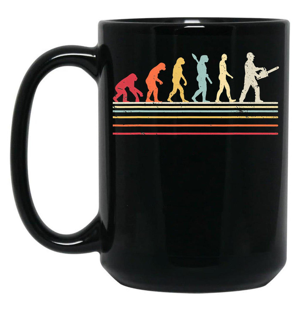 Arborist Chainsaw. Retro Style Tree Surgeon Black Coffee Mug, Gift Coffee Mug