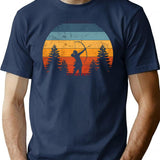 Archery Archer Bow Vintage Retro Distressed Design T-Shirt for Men & Women, T-Shirts Graphic Tee - Navy