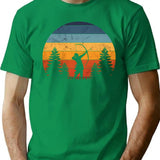 Archery Archer Bow Vintage Retro Distressed Design T-Shirt for Men & Women, T-Shirts Graphic Tee - Green