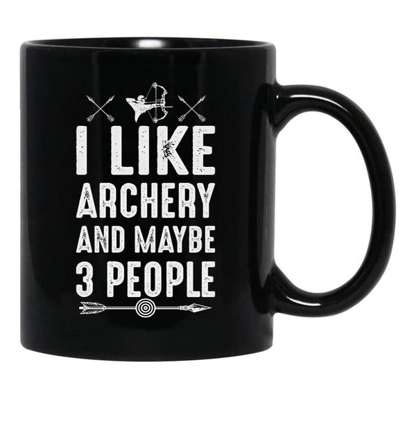 Archery Gift Black Coffee Mug, Gift Coffee Mug - Black