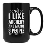 Archery Gift Black Coffee Mug, Gift Coffee Mug