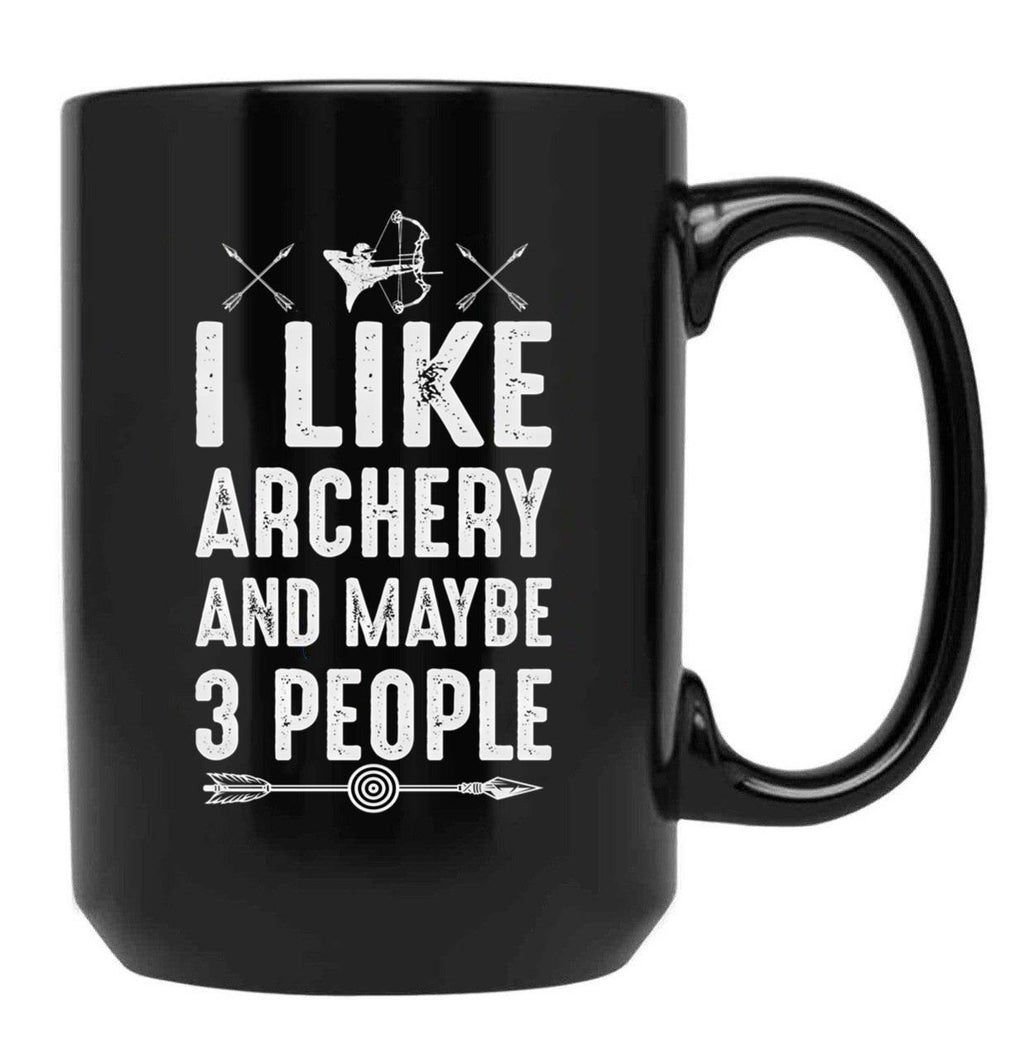 Archery Gift Black Coffee Mug, Gift Coffee Mug