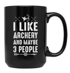 Archery Gift Black Coffee Mug, Gift Coffee Mug