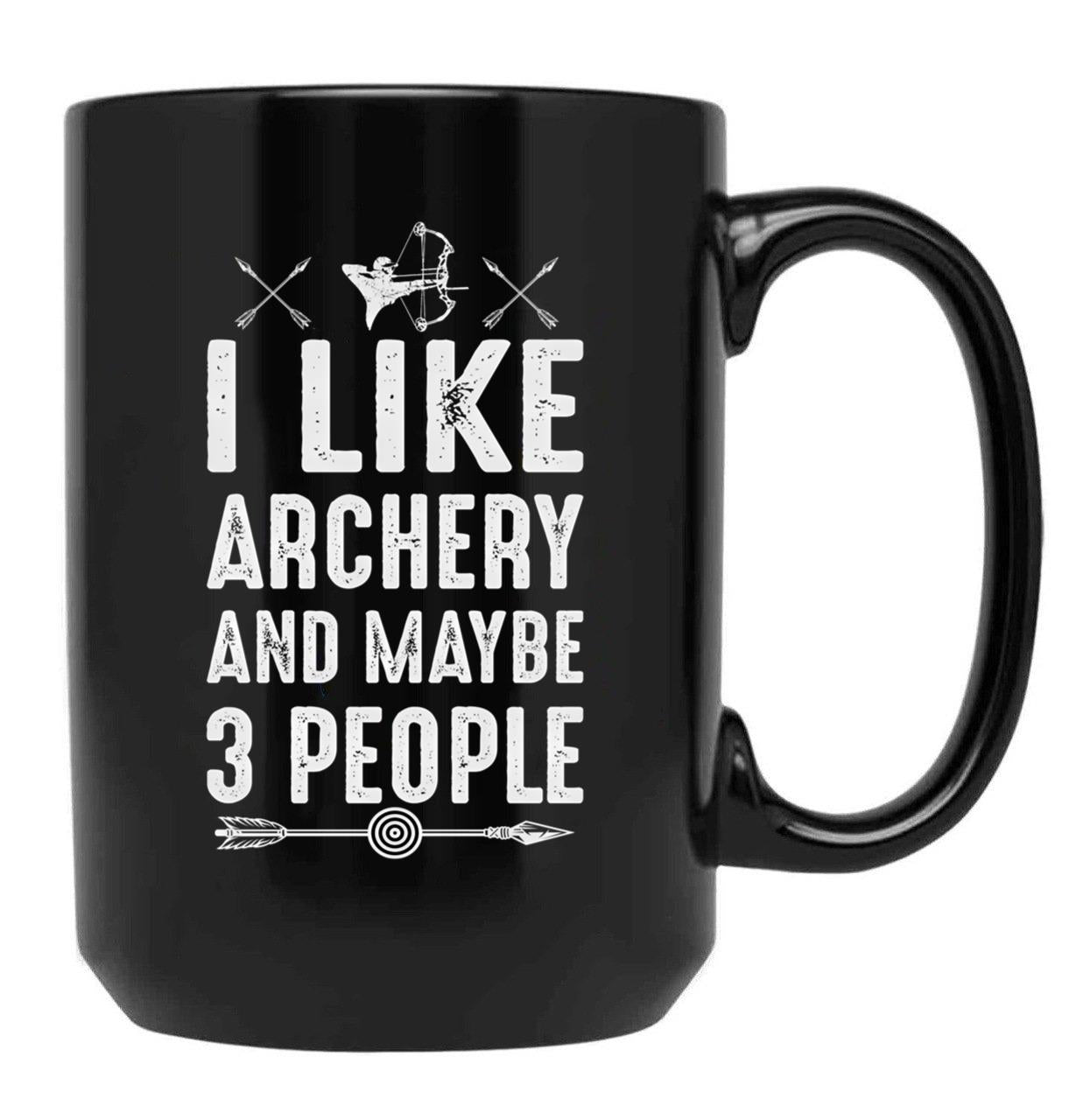 Archery Gift Black Coffee Mug, Gift Coffee Mug