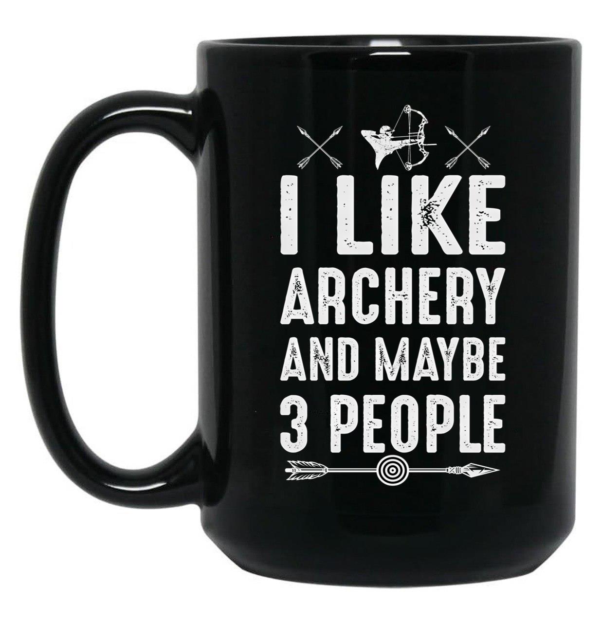 Archery Gift Black Coffee Mug, Gift Coffee Mug