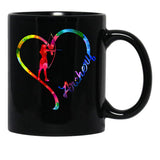 Archery Heart Black Coffee Mug, Gift Coffee Mug - Black