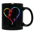 Archery Heart Black Coffee Mug, Gift Coffee Mug - Black