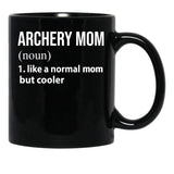 Archery Mom Like A Normal Mom But Cooler Black Coffee Mug, Gift Coffee Mug - Black