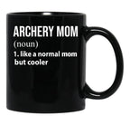 Archery Mom Like A Normal Mom But Cooler Black Coffee Mug, Gift Coffee Mug - Black