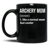 Archery Mom Like A Normal Mom But Cooler Black Coffee Mug, Gift Coffee Mug - Black