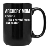 Archery Mom Like A Normal Mom But Cooler Black Coffee Mug, Gift Coffee Mug