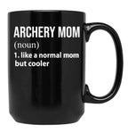 Archery Mom Like A Normal Mom But Cooler Black Coffee Mug, Gift Coffee Mug