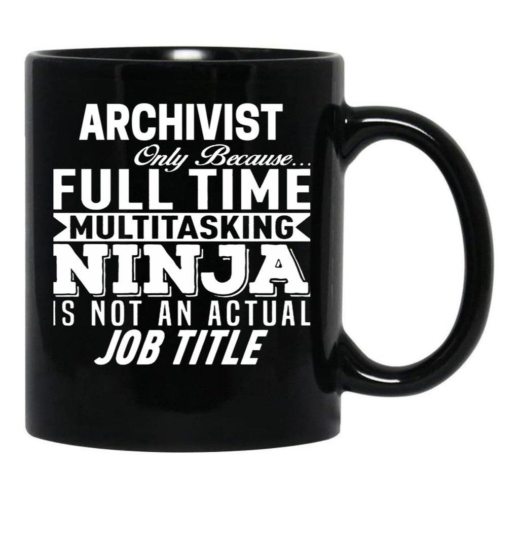 Archivist Black Coffee Mug, Gift Coffee Mug - Black