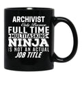 Archivist Black Coffee Mug, Gift Coffee Mug - Black