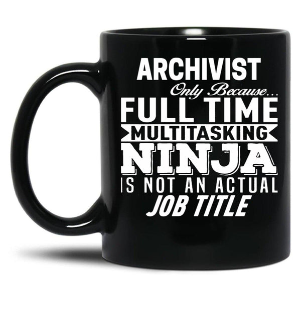 Archivist Black Coffee Mug, Gift Coffee Mug - Black