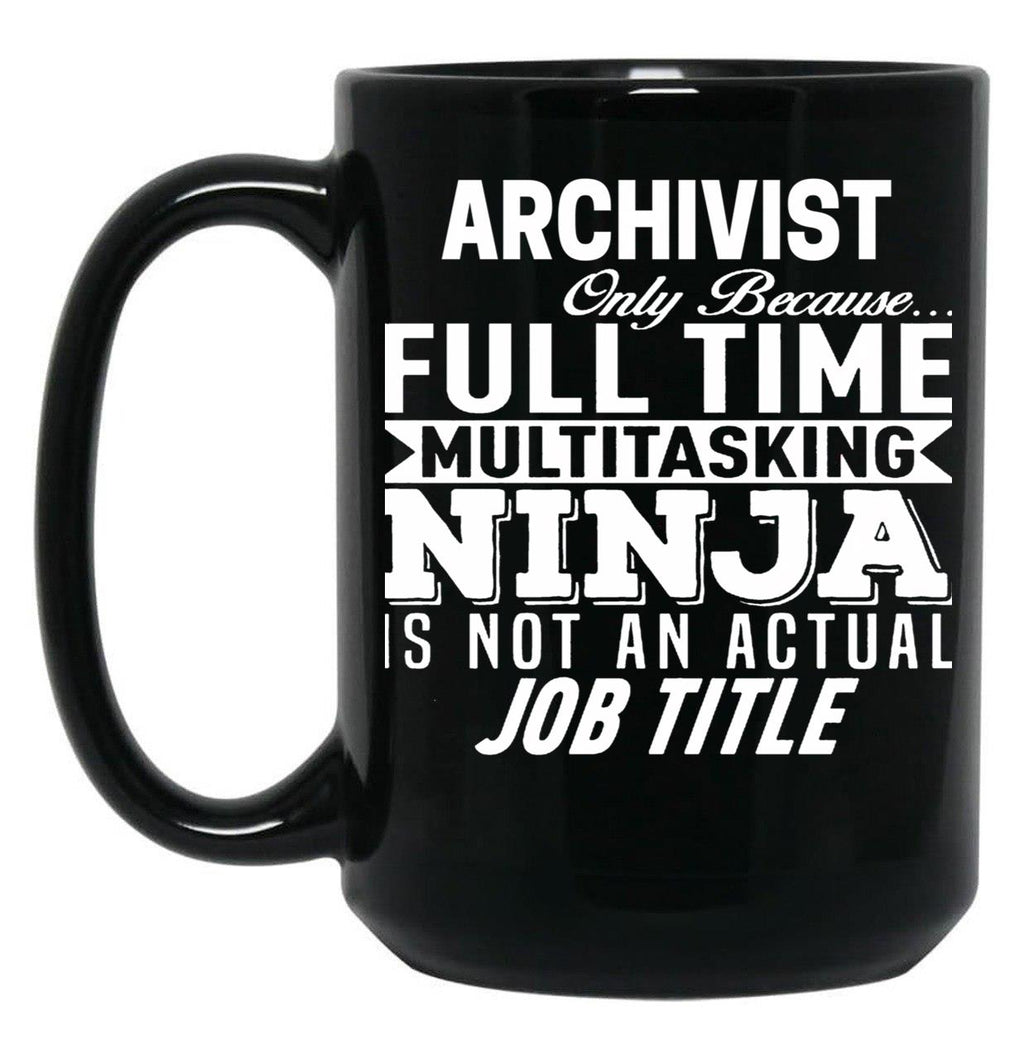 Archivist Black Coffee Mug, Gift Coffee Mug