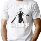 Are You Not Entertained Premium Heavyweight Cotton T-Shirt - White