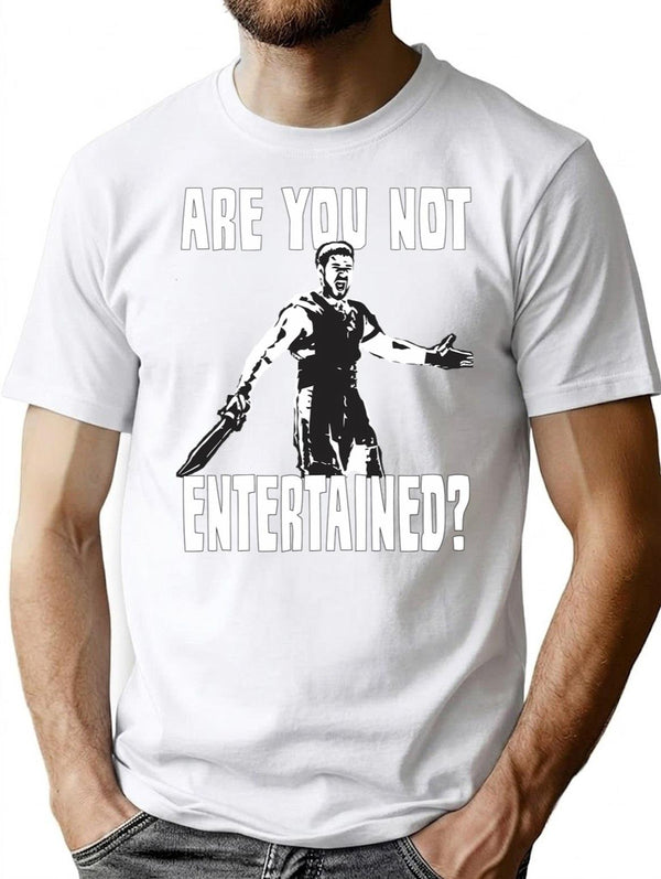 Are You Not Entertained Premium Heavyweight Cotton T-Shirt - White