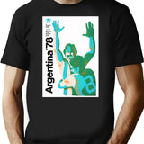 Argentina 78 T-Shirt for Men & Women, T-Shirts Graphic Tee - Black
