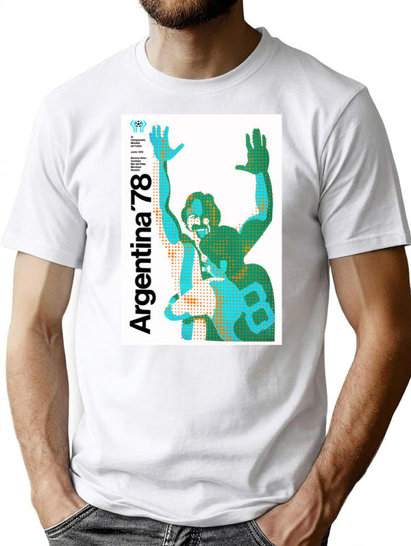 Argentina 78 T-Shirt for Men & Women, T-Shirts Graphic Tee - White