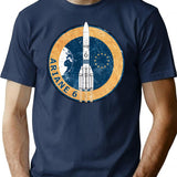 Ariane 6 Badge T-Shirt for Men & Women, T-Shirts Graphic Tee - Navy