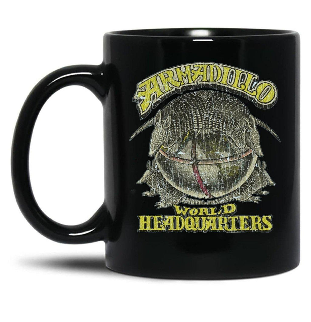 Armadillo World Headquarters 1970 Black Coffee Mug, Gift Coffee Mug