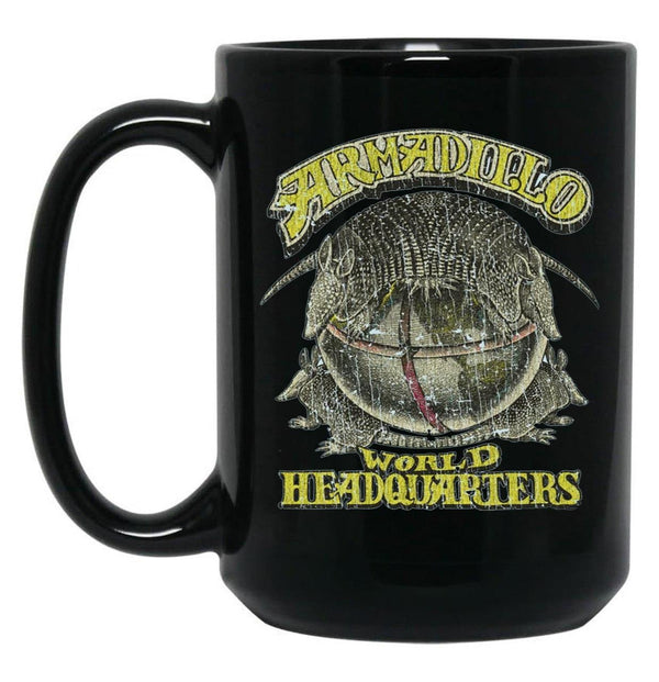Armadillo World Headquarters 1970 Black Coffee Mug, Gift Coffee Mug - Black