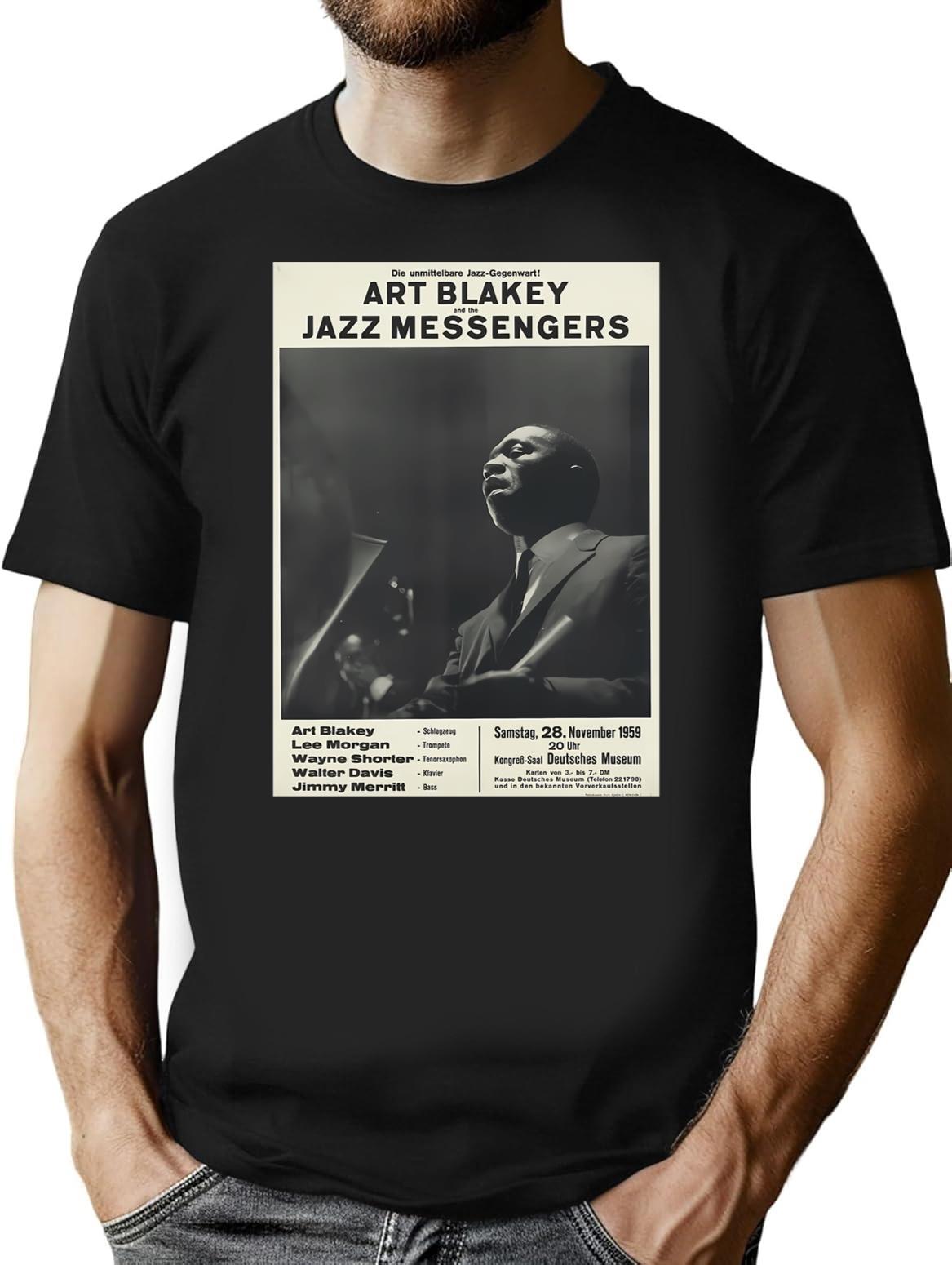 Art Blakey And The Jazz Messengers T-Shirt for Men & Women, T-Shirts Graphic Tee - Black