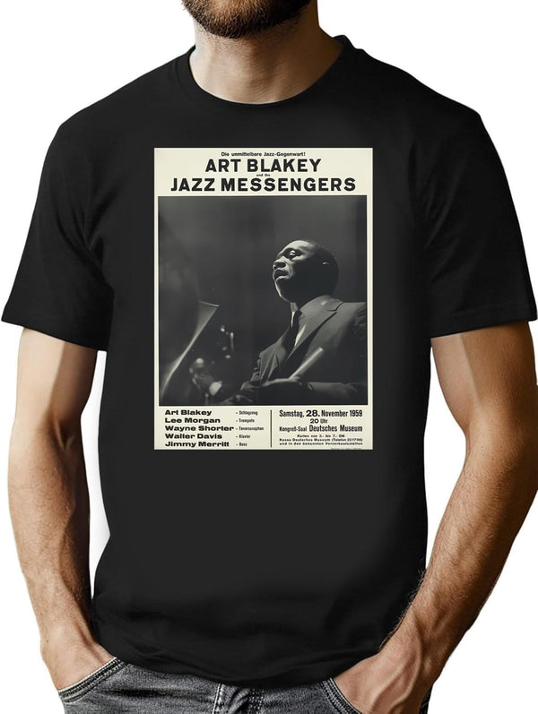 Art Blakey And The Jazz Messengers T-Shirt for Men & Women, T-Shirts Graphic Tee - Black