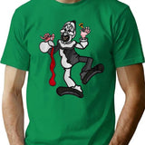 Art Crispies - Art The Clown (Digital Stained Glass) T-Shirt for Men & Women, T-Shirts Graphic Tee - Green