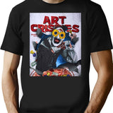 Art Crispies Scary Clown T-Shirt for Men & Women, T-Shirts Graphic Tee - Black