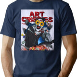 Art Crispies Scary Clown T-Shirt for Men & Women, T-Shirts Graphic Tee - Navy