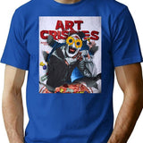 Art Crispies Scary Clown T-Shirt for Men & Women, T-Shirts Graphic Tee - Blue