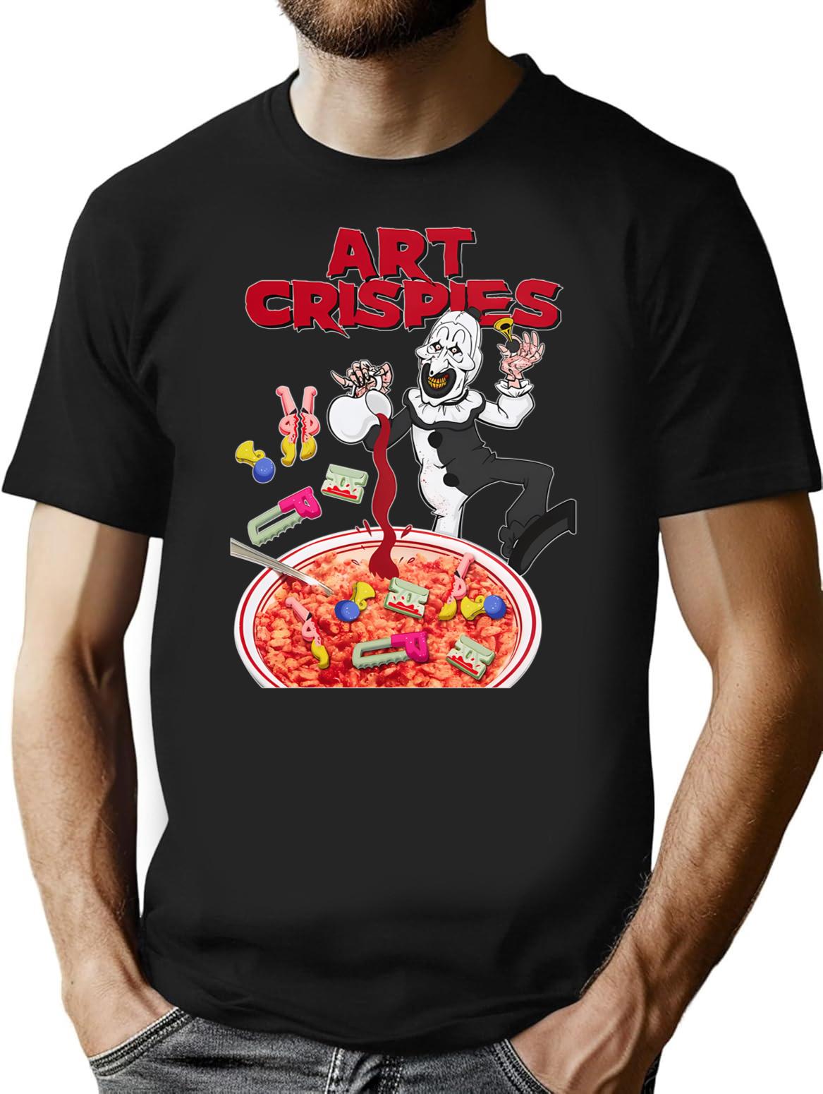 Art Crispies Terrifier T-Shirt for Men & Women, T-Shirts Graphic Tee - Black