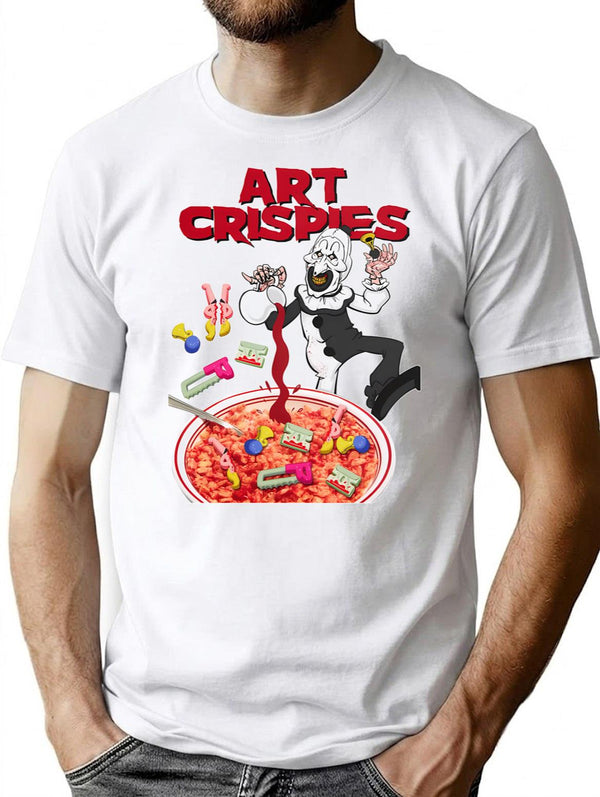 Art Crispies Terrifier T-Shirt for Men & Women, T-Shirts Graphic Tee - White