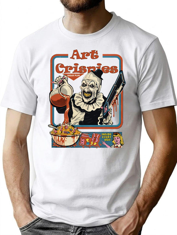 Art Crispies T-Shirt for Men & Women, T-Shirts Graphic Tee - White