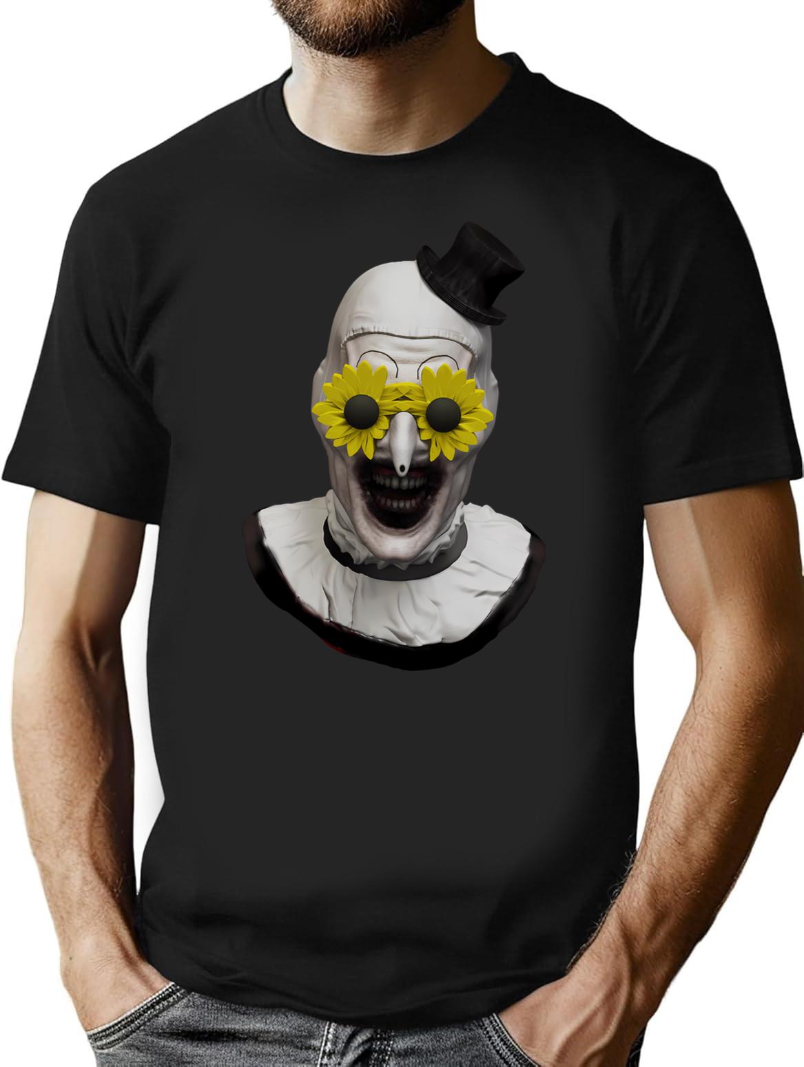 Art Evil Smile T-Shirt for Men & Women, T-Shirts Graphic Tee - Black