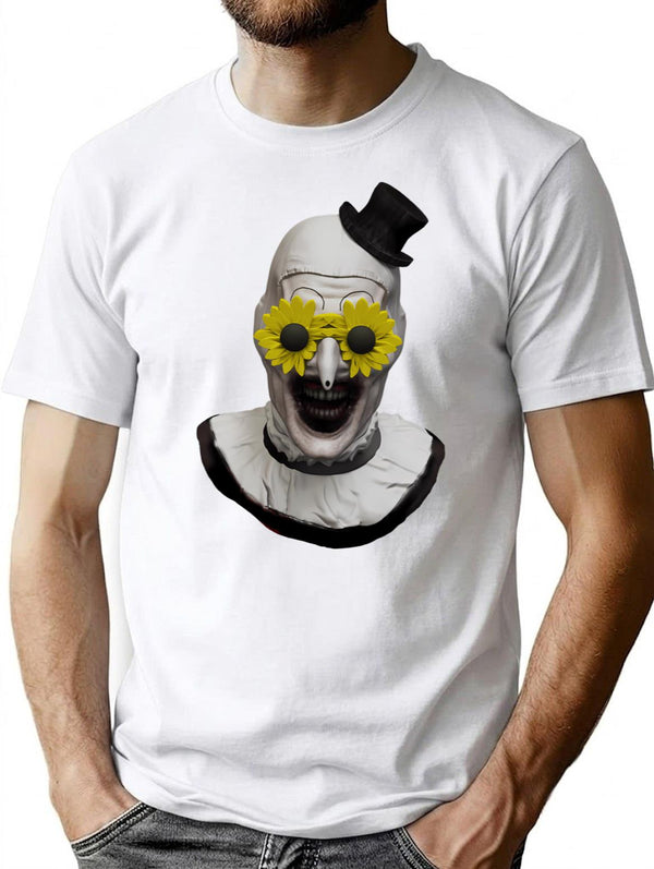 Art Evil Smile T-Shirt for Men & Women, T-Shirts Graphic Tee - White