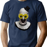 Art Evil Smile T-Shirt for Men & Women, T-Shirts Graphic Tee - Navy