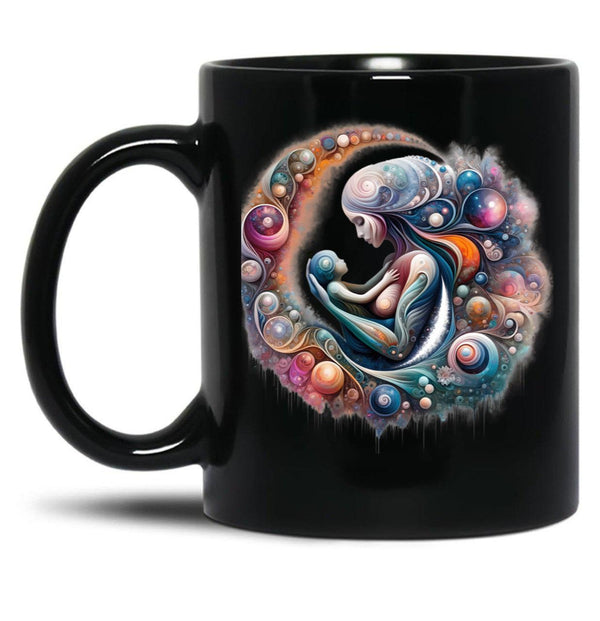 Art Mommy Dearest Black Coffee Mug, Gift Coffee Mug - Black