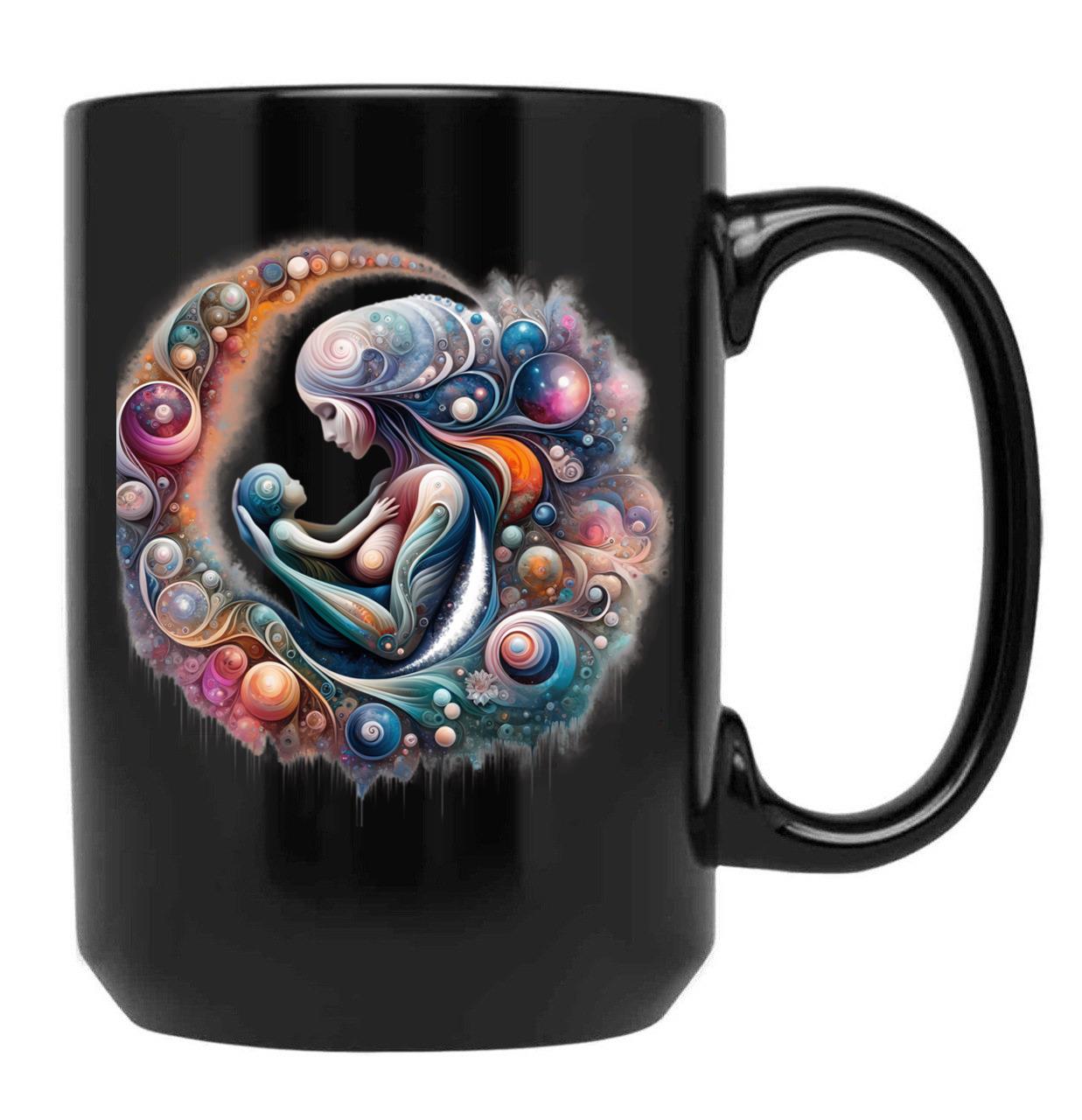 Art Mommy Dearest Black Coffee Mug, Gift Coffee Mug
