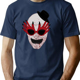 Art Red Glasses T-Shirt for Men & Women, T-Shirts Graphic Tee - Navy
