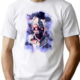 Art Terrifier Movie Halloween T-Shirt for Men & Women, T-Shirts Graphic Tee - White