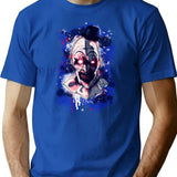Art Terrifier Movie Halloween T-Shirt for Men & Women, T-Shirts Graphic Tee - Blue