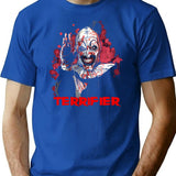 Art The C.Lown Scary Horror T-Shirt for Men & Women, T-Shirts Graphic Tee - Blue